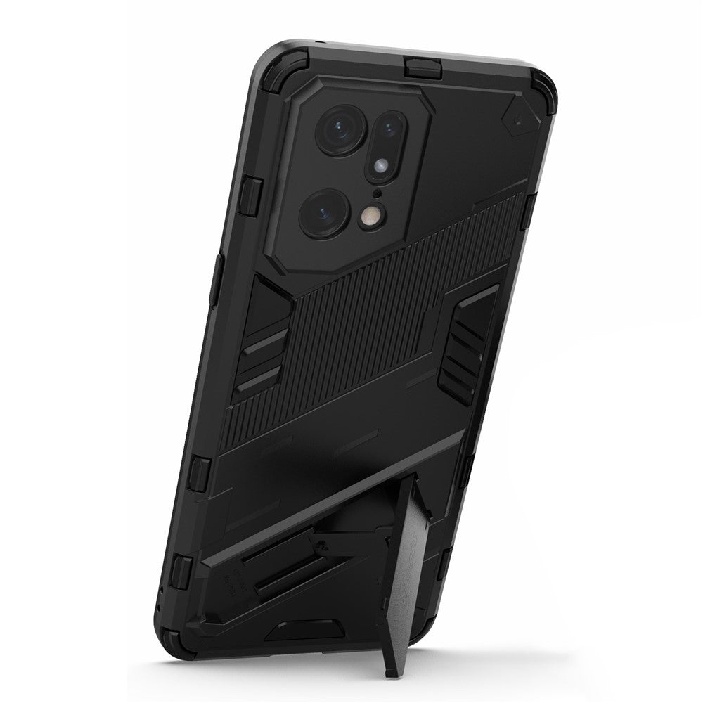 Oppo Find X5 Pro Stötsäkert Fallskyddande Stödfunktion Hårt PC + Mjukt TPU Mobilskal