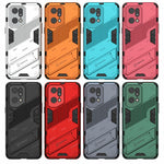 For Oppo Find X5 Pro Shockproof Anti-drop Kickstand Function Hard PC + Soft TPU Cell Phone Case Cover