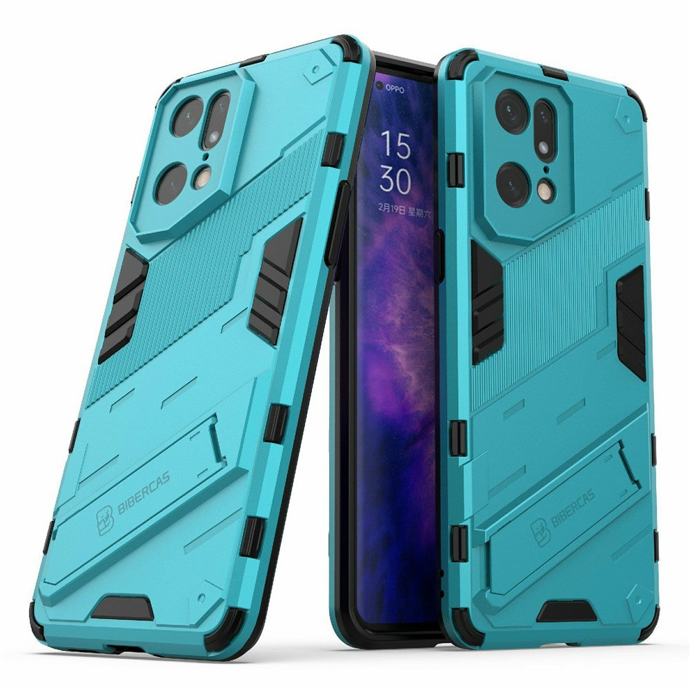 Oppo Find X5 Pro Stötsäkert Fallskyddande Stödfunktion Hårt PC + Mjukt TPU Mobilskal