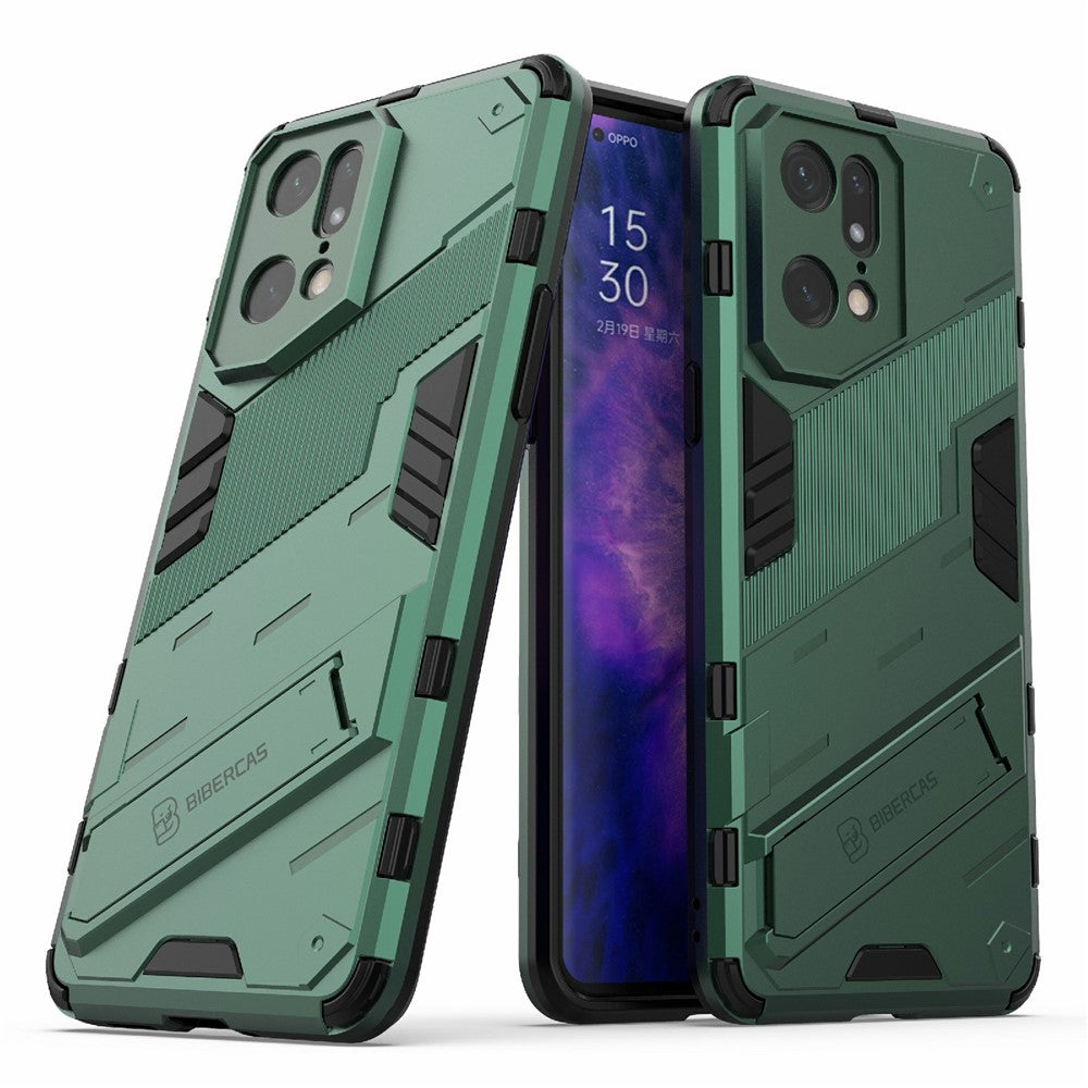 Oppo Find X5 Pro Stötsäkert Fallskyddande Stödfunktion Hårt PC + Mjukt TPU Mobilskal