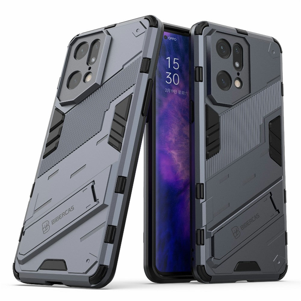 Oppo Find X5 Pro Stötsäkert Fallskyddande Stödfunktion Hårt PC + Mjukt TPU Mobilskal