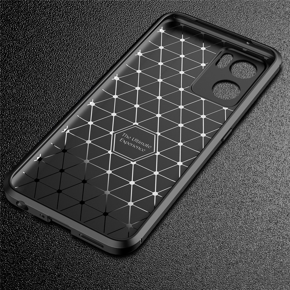 For Oppo Reno7 5G (Global)/Find X5 Lite Carbon Fiber Phone Case Anti-drop Shockproof Soft TPU Cover