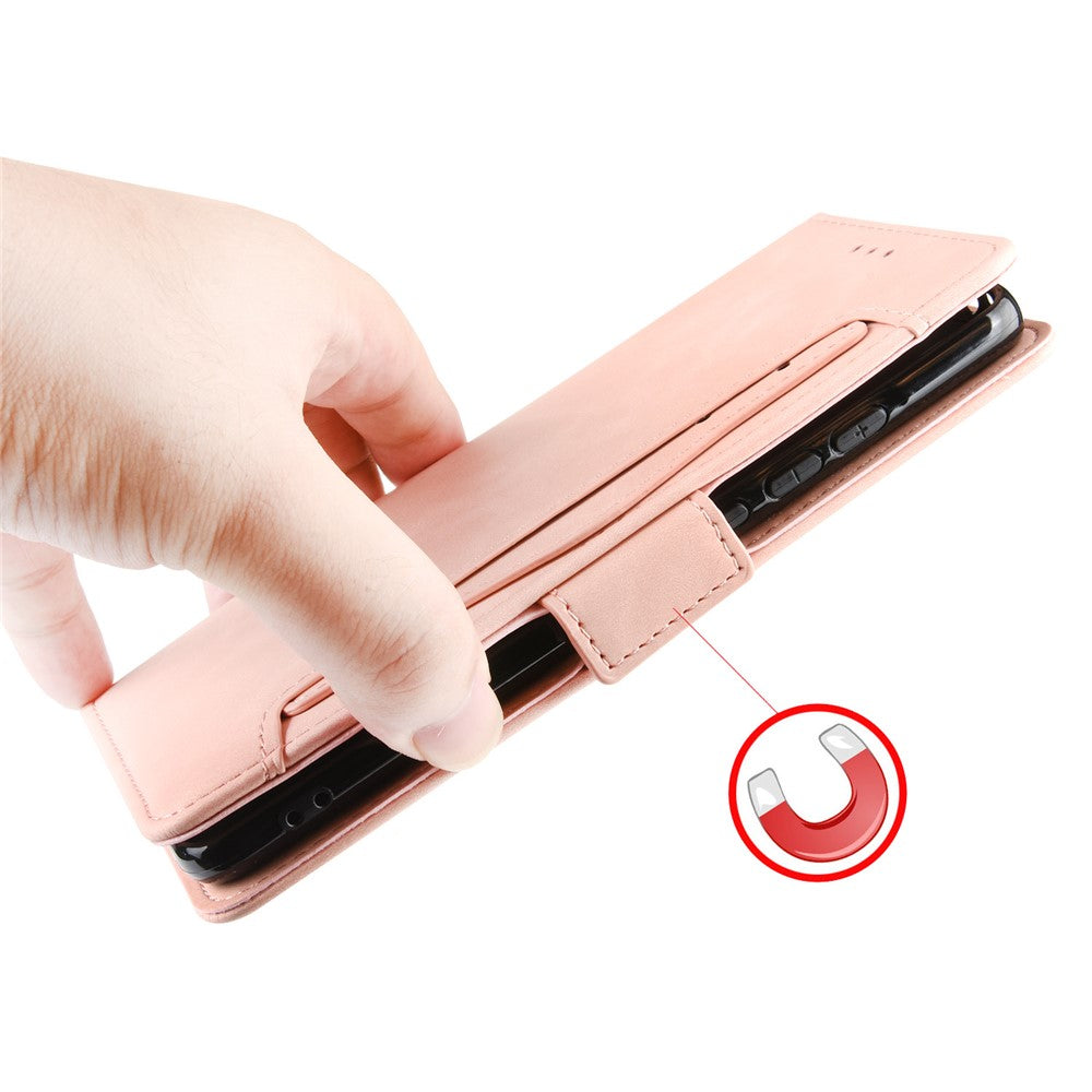 For Oppo Find X5 PU Leather Flip Pouch Wallet Phone Cover Magnetic Closure Multiple Card Slots Folding Stand Case