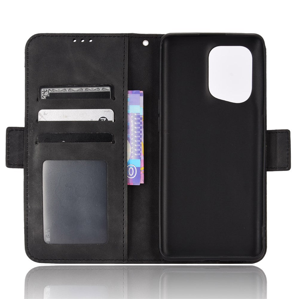 For Oppo Find X5 PU Leather Flip Pouch Wallet Phone Cover Magnetic Closure Multiple Card Slots Folding Stand Case
