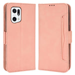 Oppo Find X5 Pro Plånboksfodral PU-läder Stativ Magnetiska Korthållare TPU Innerskal Skyddande mobilfodral