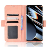 Oppo Find X5 Pro Plånboksfodral PU-läder Stativ Magnetiska Korthållare TPU Innerskal Skyddande mobilfodral