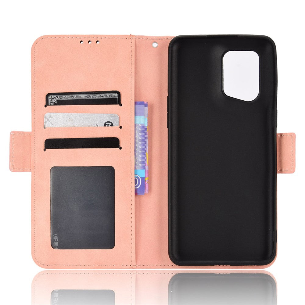 Oppo Find X5 Pro Plånboksfodral PU-läder Stativ Magnetiska Korthållare TPU Innerskal Skyddande mobilfodral