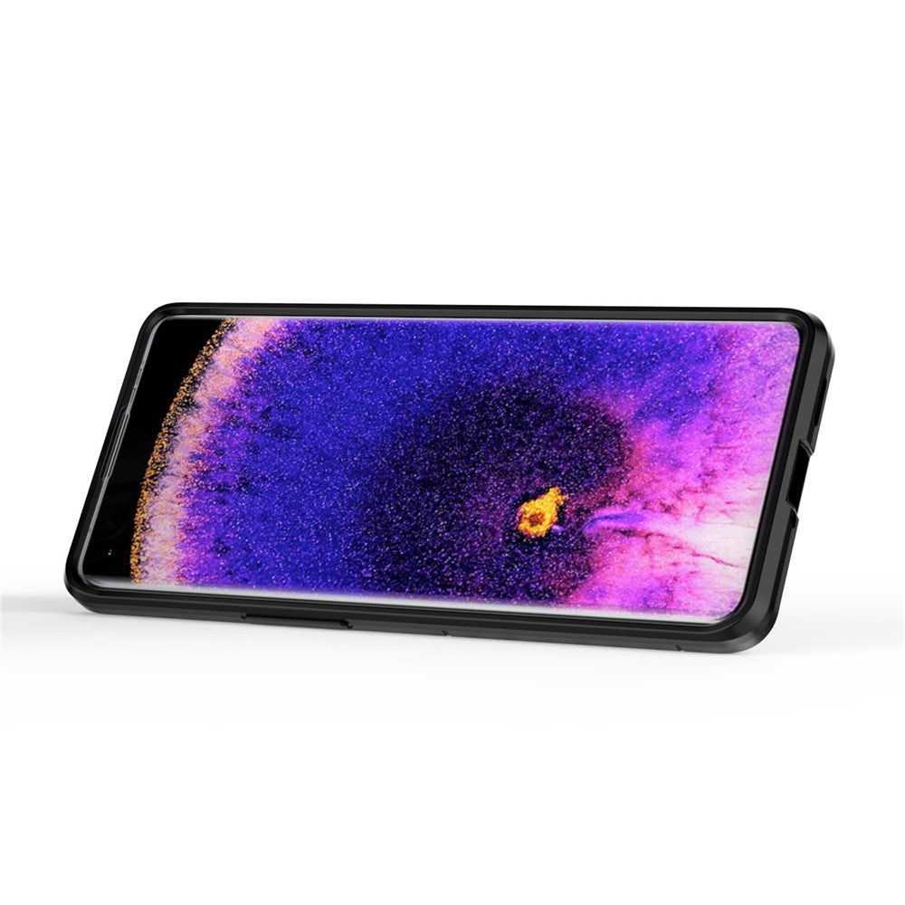For Oppo Find X5 Ring Kickstand Phone Case Soft TPU + Hard PC Impact-resistant Protective Cover