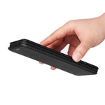 For Oppo Find X5 Lite/Reno7 SE 5G/Reno7 5G (Global) Carbon Fiber Texture Phone Case Anti-scratch PU Leather Magnetic Absorption Anti-fall Stand Shell with Card Slot