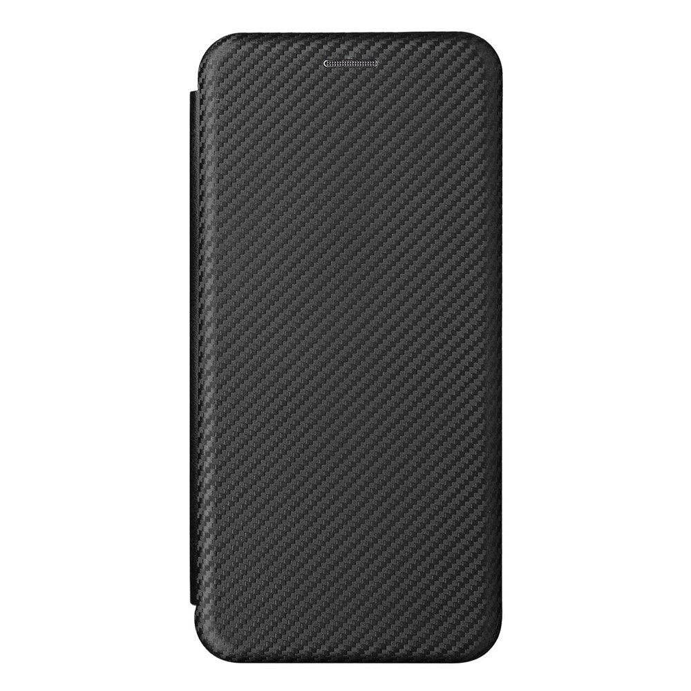 For Oppo Find X5 Lite/Reno7 SE 5G/Reno7 5G (Global) Carbon Fiber Texture Phone Case Anti-scratch PU Leather Magnetic Absorption Anti-fall Stand Shell with Card Slot