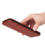 Carbon Fiber Texture Phone Case for Oppo Find X5 PU Leather Magnetic Closure Stand Protective Cover with Card Holder
