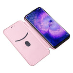 For Oppo Find X5 Pro Card Holder Carbon Fiber Texture Phone Case PU Leather Magnetic Closure Stand Protective Cover