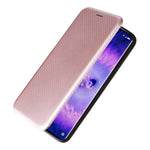 For Oppo Find X5 Pro Card Holder Carbon Fiber Texture Phone Case PU Leather Magnetic Closure Stand Protective Cover