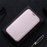 For Oppo Find X5 Pro Card Holder Carbon Fiber Texture Phone Case PU Leather Magnetic Closure Stand Protective Cover