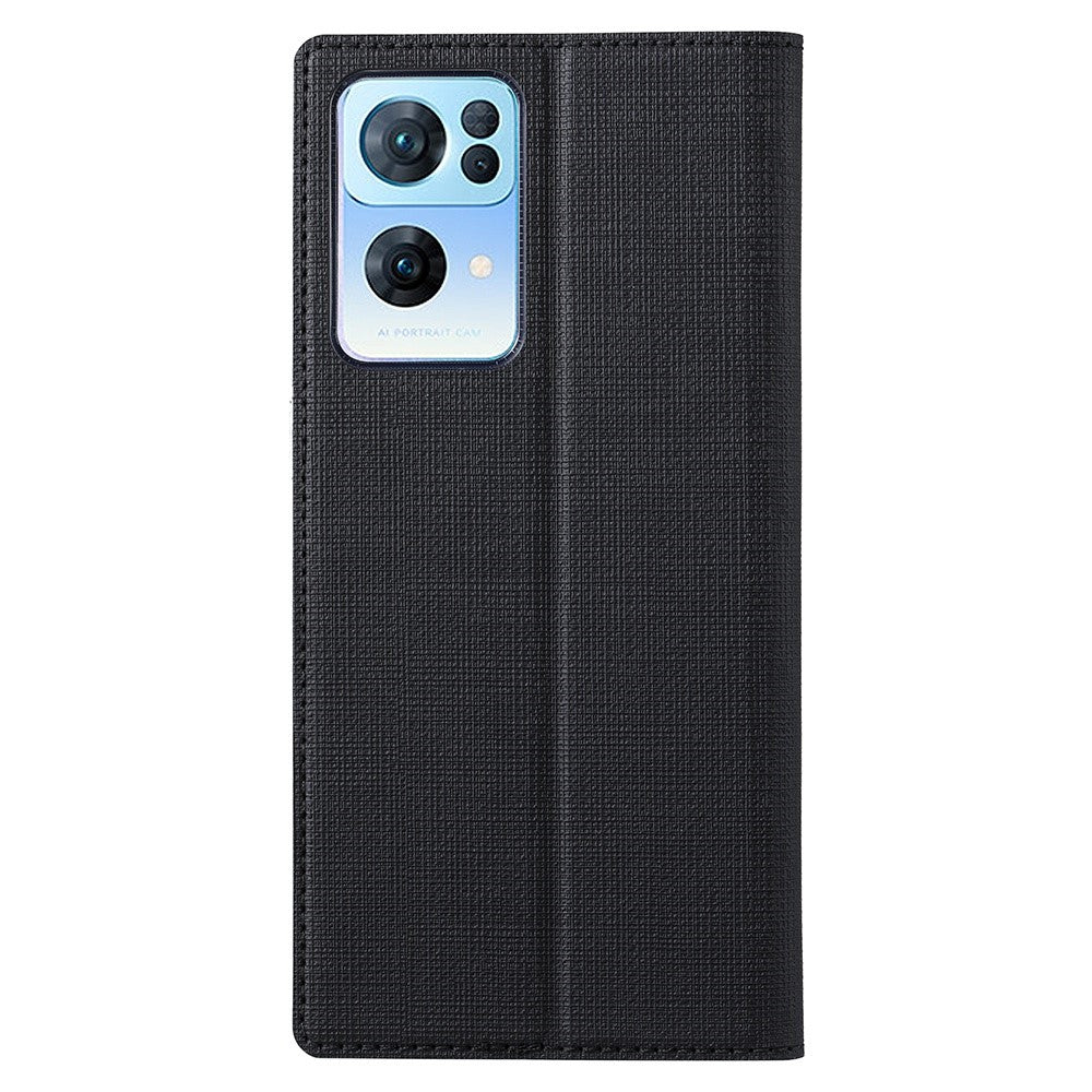 VILI DMX Series for Oppo Reno7 Pro 5G PU Leather Stand Card Holder Case Magnetic Auto-absorbed Protective Cover