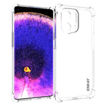 ENKAY HAT PRINCE for Oppo Find X5 Four Corner Bumper Clear TPU Phone Case Shock Absorption Non-Slip Stripe Back Cover