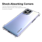 ENKAY HAT PRINCE for Oppo Find X5 Four Corner Bumper Clear TPU Phone Case Shock Absorption Non-Slip Stripe Back Cover