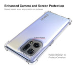 ENKAY HAT PRINCE for Oppo Find X5 Four Corner Bumper Clear TPU Phone Case Shock Absorption Non-Slip Stripe Back Cover
