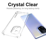ENKAY HAT PRINCE for Oppo Find X5 Four Corner Bumper Clear TPU Phone Case Shock Absorption Non-Slip Stripe Back Cover