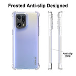 ENKAY HAT PRINCE Kristallklart skal för Oppo Find X5 Pro, stötdämpande förstärkta hörn TPU skyddande halkfritt skal