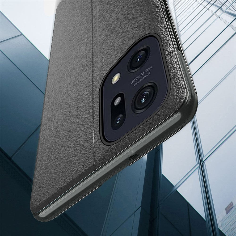 For Oppo Find X5 Phone Case Folio Flip PU Leather Stand Cover