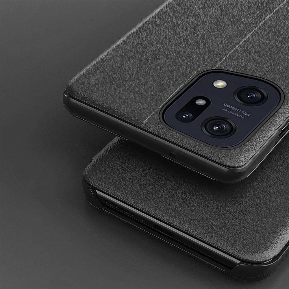 For Oppo Find X5 Phone Case Folio Flip PU Leather Stand Cover