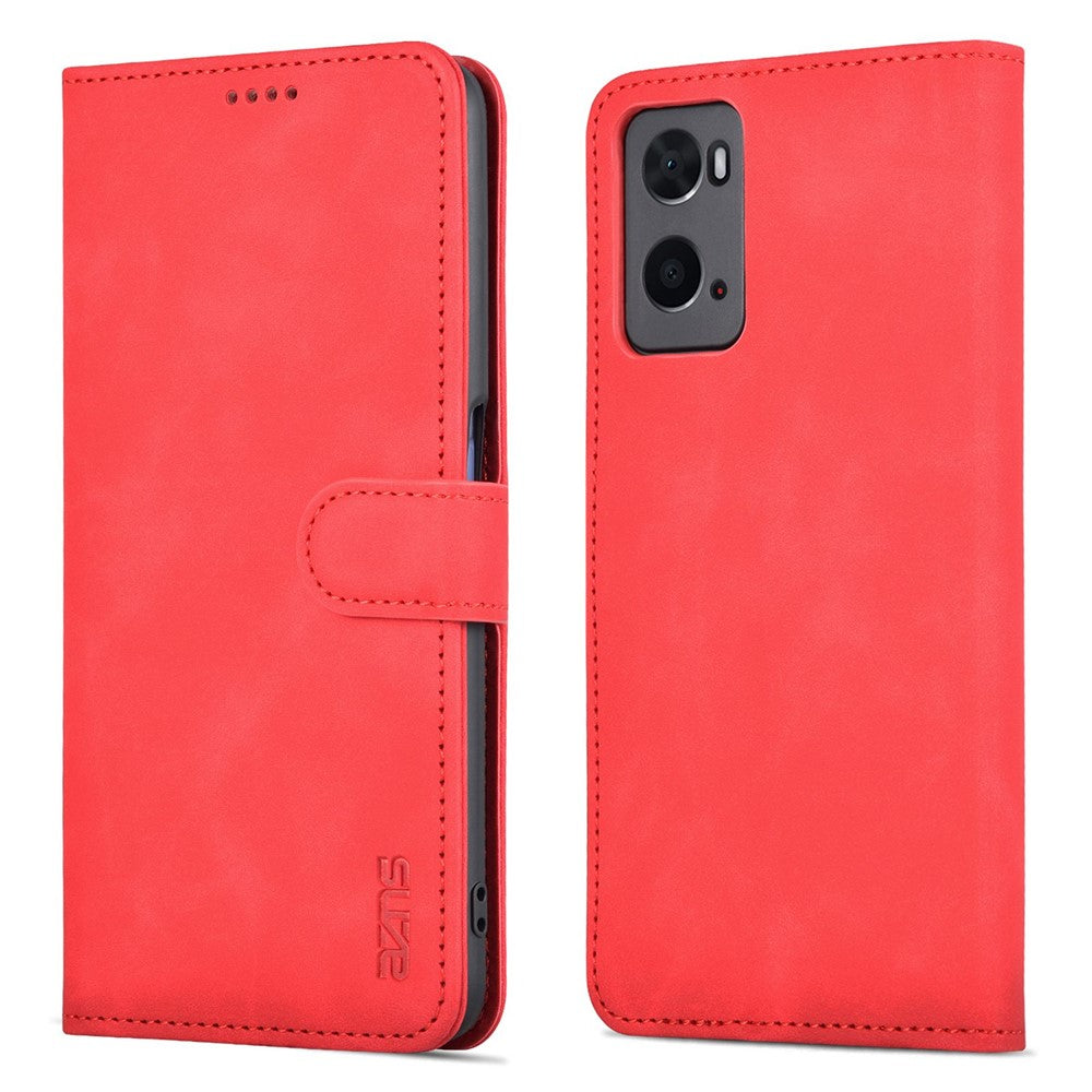 AZNS for Oppo A36 4G/A76 4G PU Leather Folio Case Stand Wallet Magnetic Flip Cover TPU Interior Shell