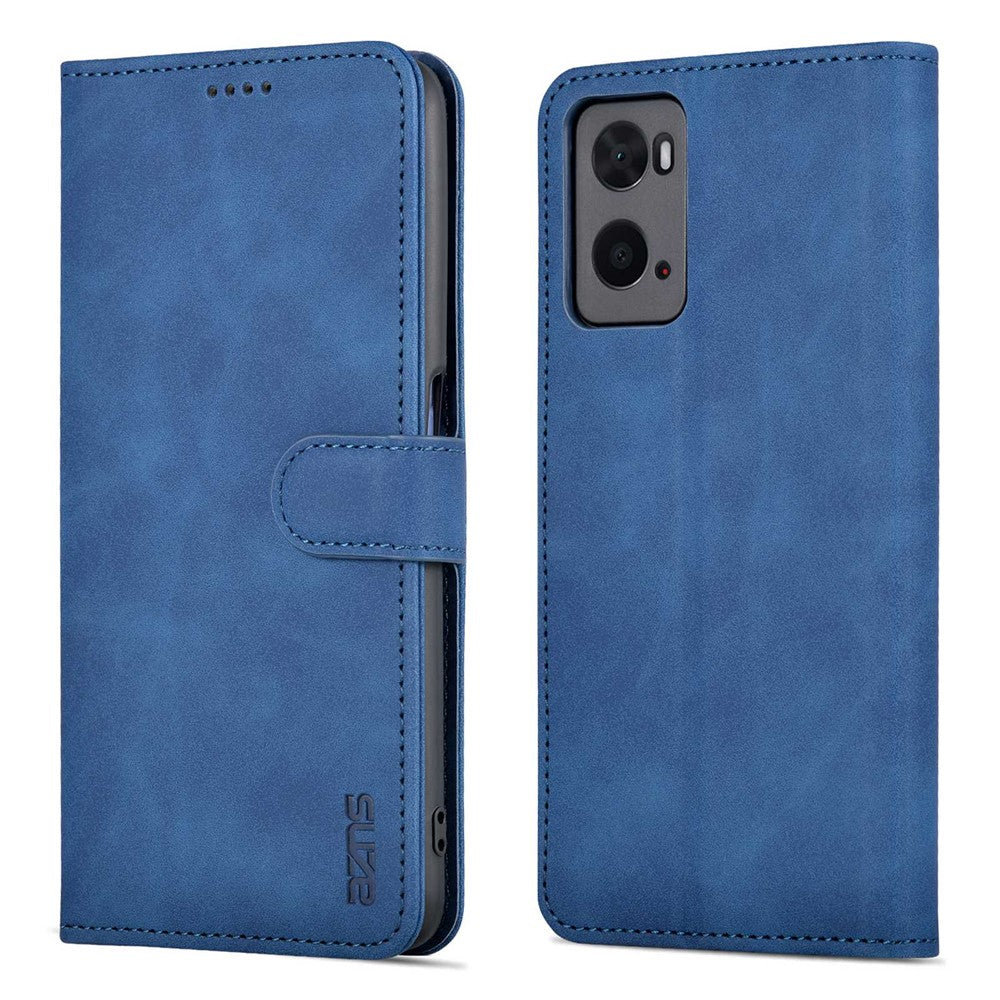 AZNS for Oppo A36 4G/A76 4G PU Leather Folio Case Stand Wallet Magnetic Flip Cover TPU Interior Shell
