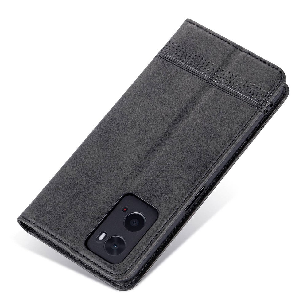 AZNS for Oppo A36 4G/A76 4G Magnetic Absorption Leather Phone Case Wallet Stand TPU Inner Shell Phone Cover