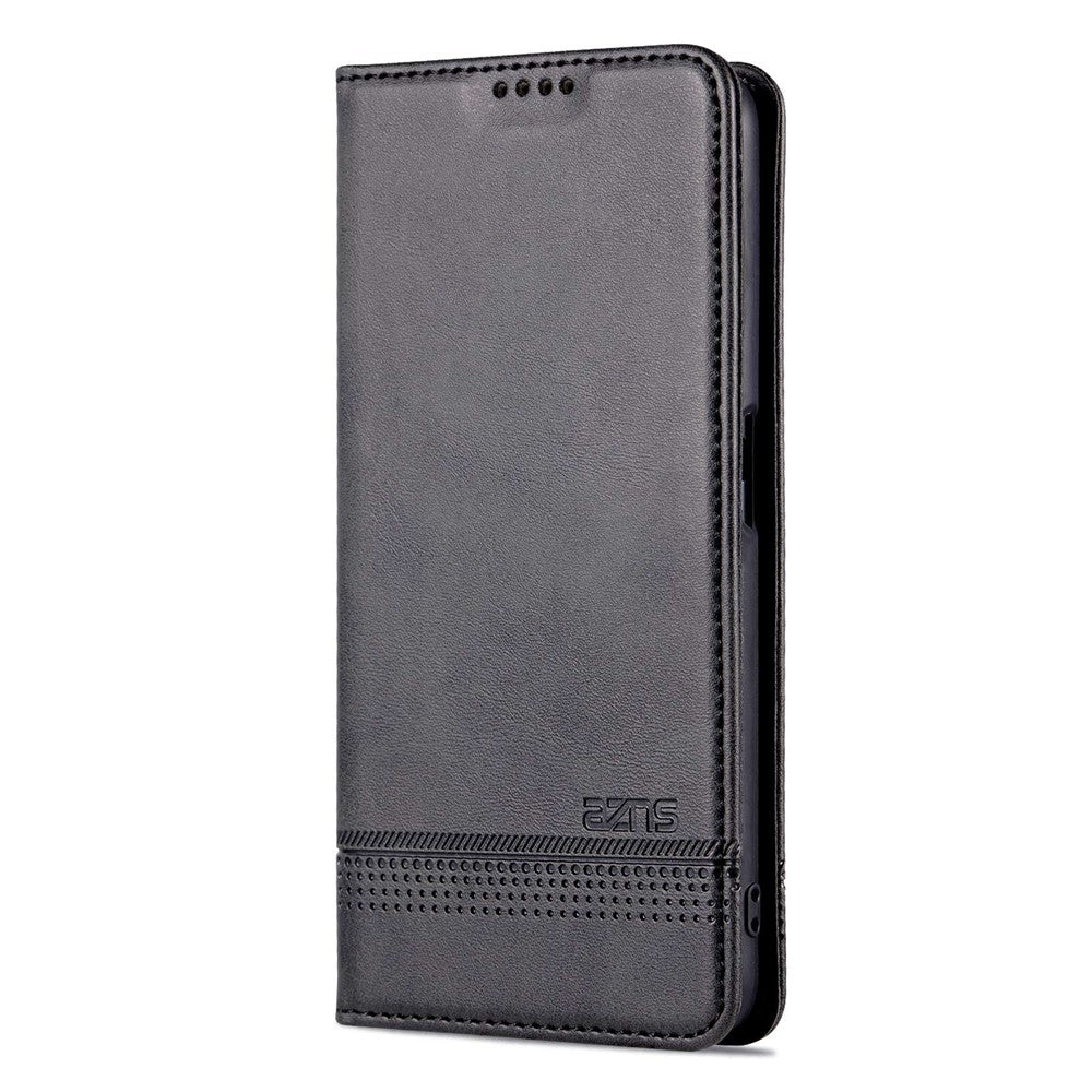 AZNS for Oppo A36 4G/A76 4G Magnetic Absorption Leather Phone Case Wallet Stand TPU Inner Shell Phone Cover