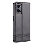 AZNS for Oppo A36 4G/A76 4G Magnetic Absorption Leather Phone Case Wallet Stand TPU Inner Shell Phone Cover