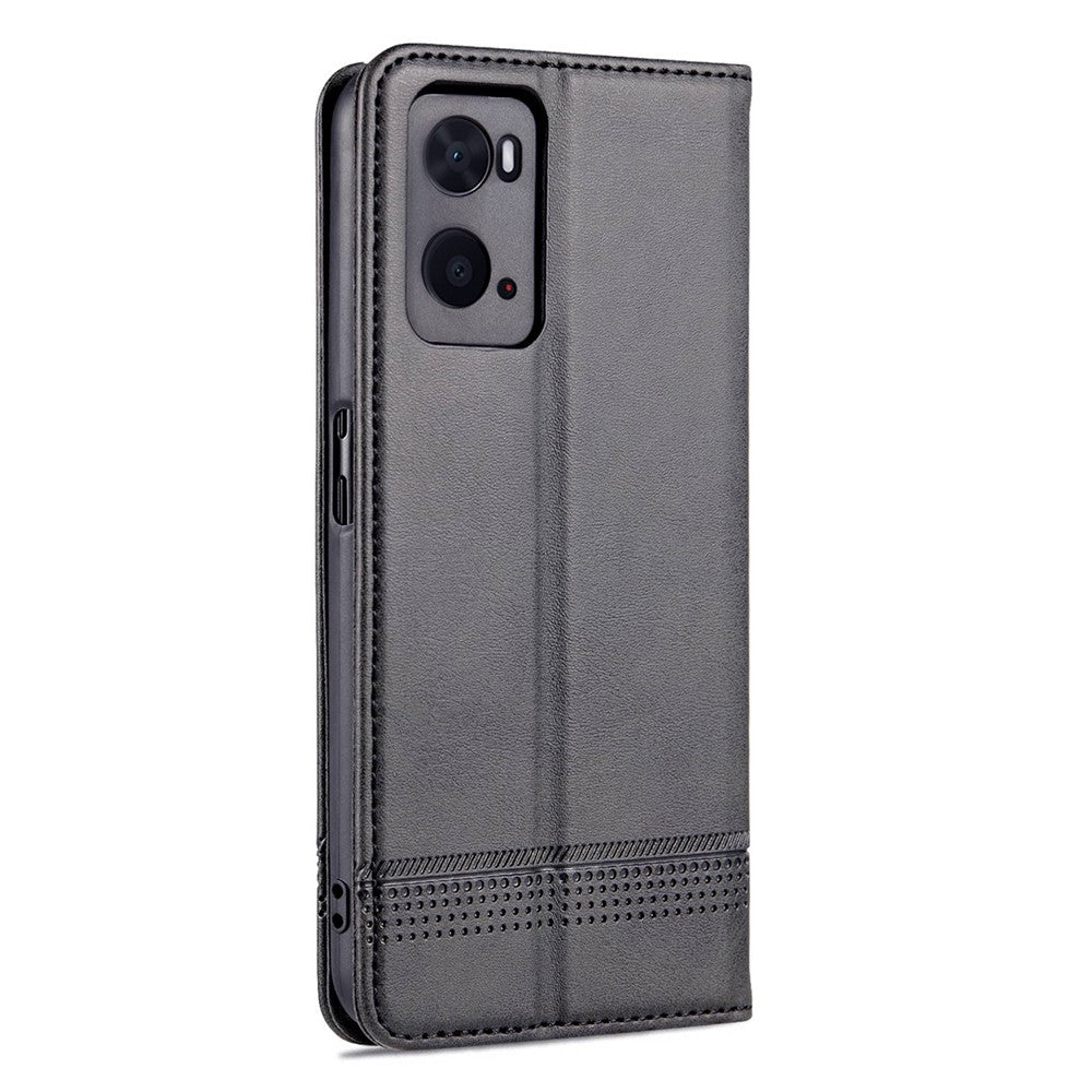 AZNS for Oppo A36 4G/A76 4G Magnetic Absorption Leather Phone Case Wallet Stand TPU Inner Shell Phone Cover