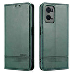 AZNS for Oppo A36 4G/A76 4G Magnetic Absorption Leather Phone Case Wallet Stand TPU Inner Shell Phone Cover