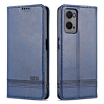 AZNS for Oppo A36 4G/A76 4G Magnetic Absorption Leather Phone Case Wallet Stand TPU Inner Shell Phone Cover