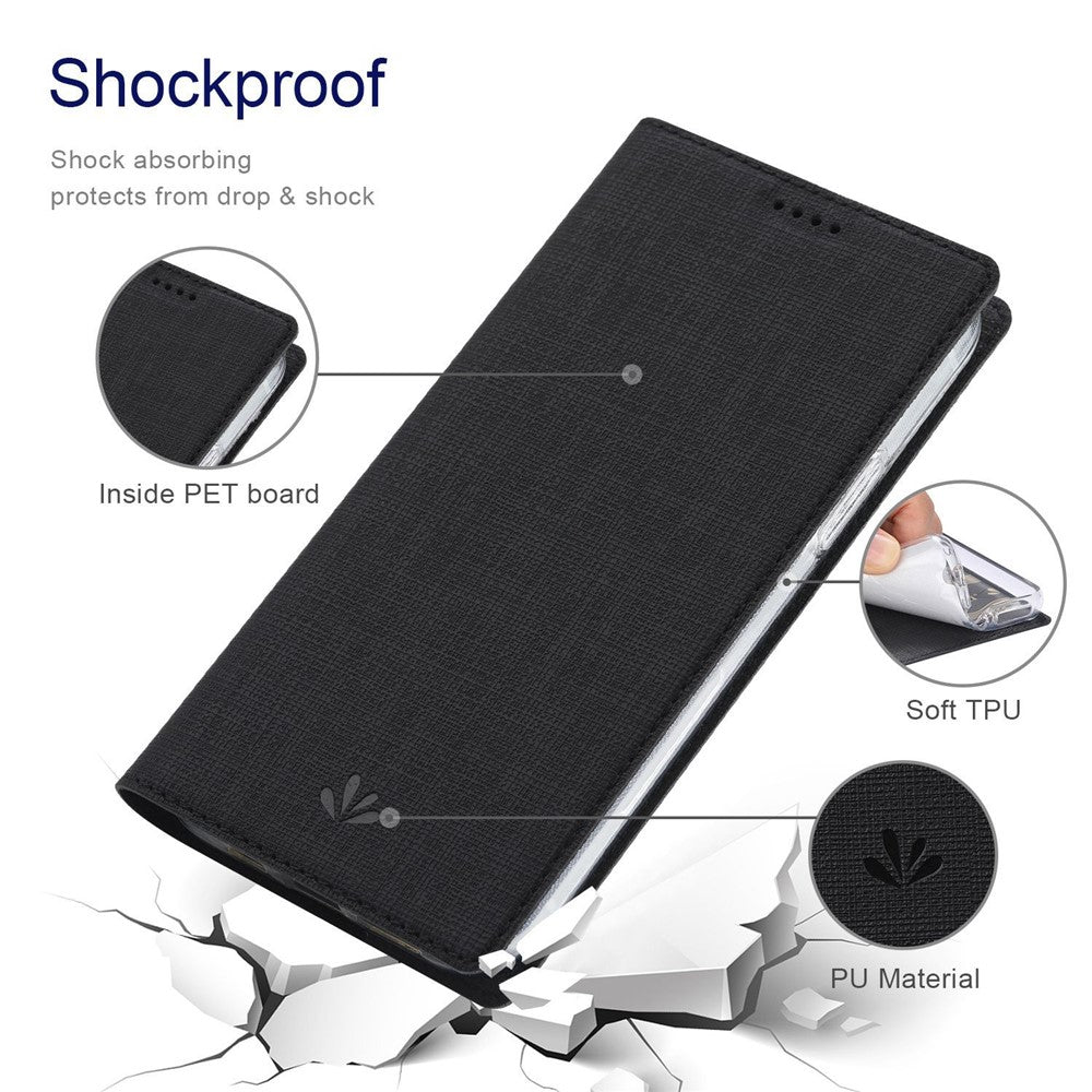 VILI DMX Series for Oppo Find X5 Pro Card Holder PU Leather Phone Case Shockproof Stand Protective Cover