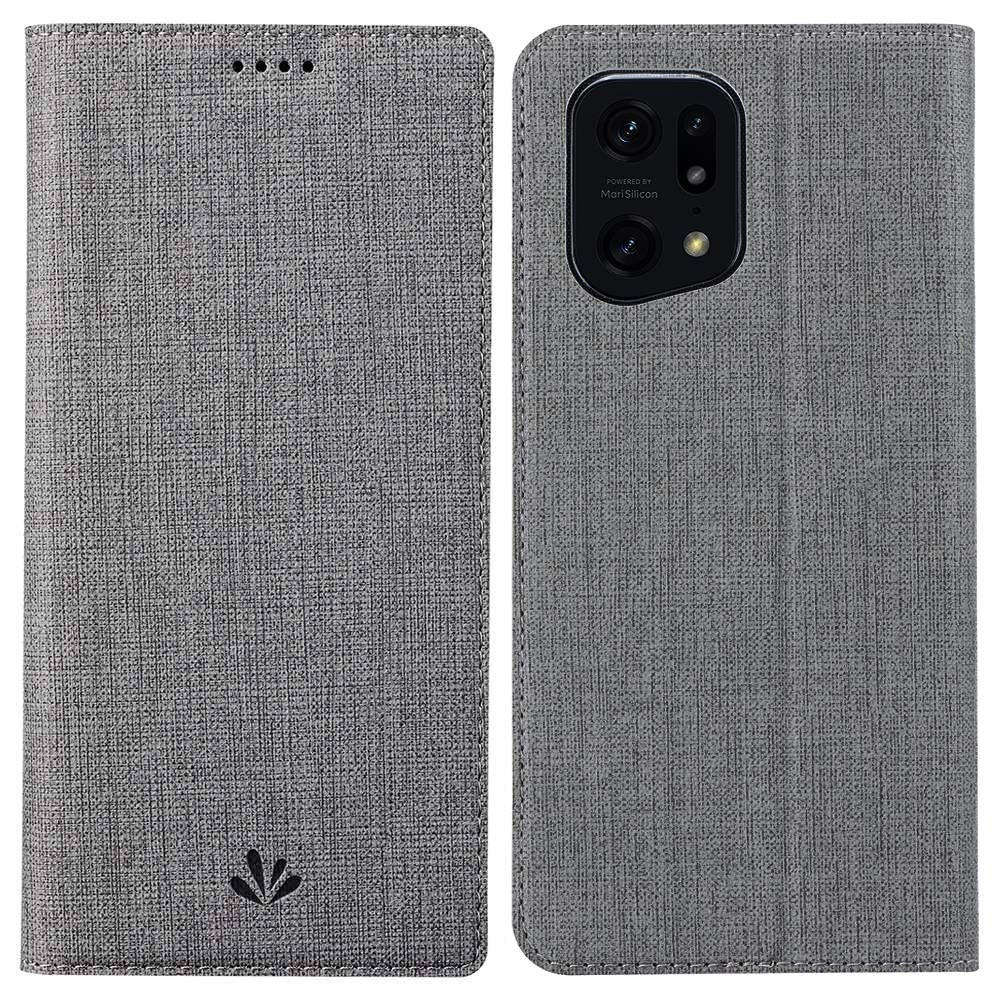 VILI DMX Series for Oppo Find X5 Pro Card Holder PU Leather Phone Case Shockproof Stand Protective Cover
