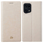 VILI DMX Series for Oppo Find X5 Pro Card Holder PU Leather Phone Case Shockproof Stand Protective Cover