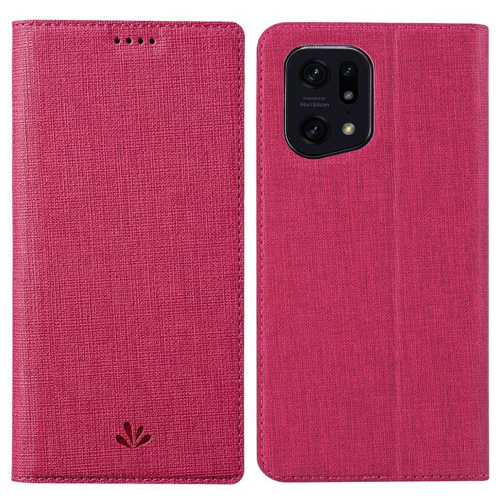 VILI DMX Series for Oppo Find X5 Pro Card Holder PU Leather Phone Case Shockproof Stand Protective Cover