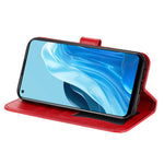 For Oppo Find X5 Lite/Reno7 5G (Global) All-fall Protection Strap Design Cover Flower Imprinting Wallet Leather Adjustable Stand Phone Case