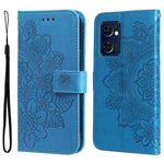 For Oppo Find X5 Lite/Reno7 5G (Global) All-fall Protection Strap Design Cover Flower Imprinting Wallet Leather Adjustable Stand Phone Case