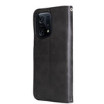 For Oppo Find X5 Magnetic Clasp Zipper Purse PU Leather Wallet Case Inner TPU Shockproof Stand Phone Cover