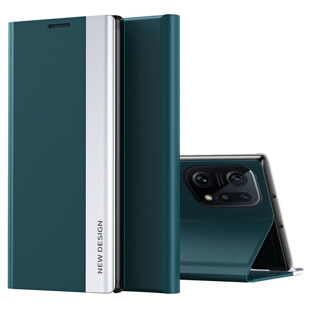 For Oppo Find X5 Pro Electroplating PU Leather Case Stand Phone Cover
