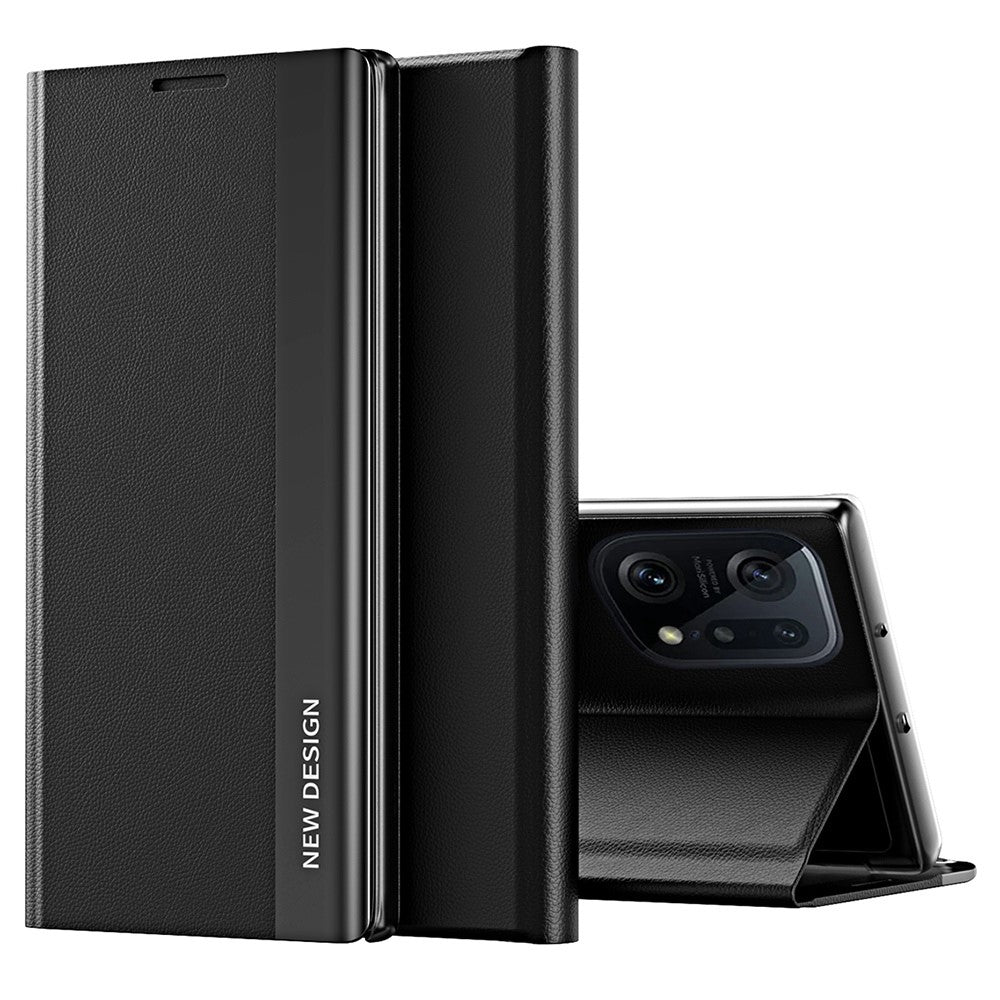 For Oppo Find X5 Pro Electroplating PU Leather Case Stand Phone Cover