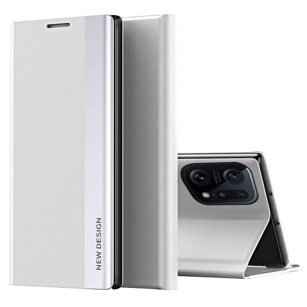 For Oppo Find X5 Pro Electroplating PU Leather Case Stand Phone Cover