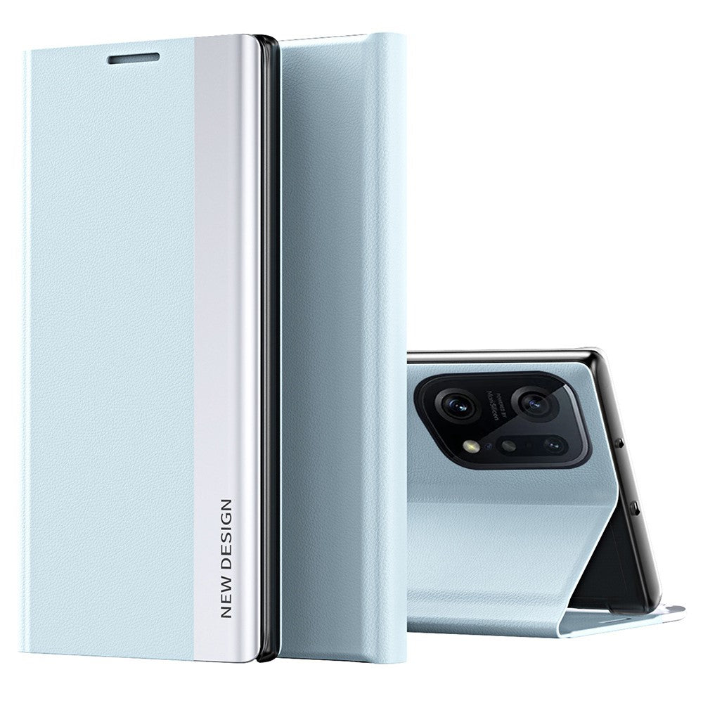 For Oppo Find X5 Pro Electroplating PU Leather Case Stand Phone Cover