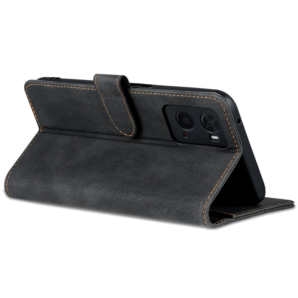 AZNS For Oppo A36/A76 PU Leather Wallet Style Folio Flip Phone Case Stand Dual-sided Magnetic Clasp Shell