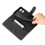 AZNS For Oppo A36/A76 PU Leather Wallet Style Folio Flip Phone Case Stand Dual-sided Magnetic Clasp Shell
