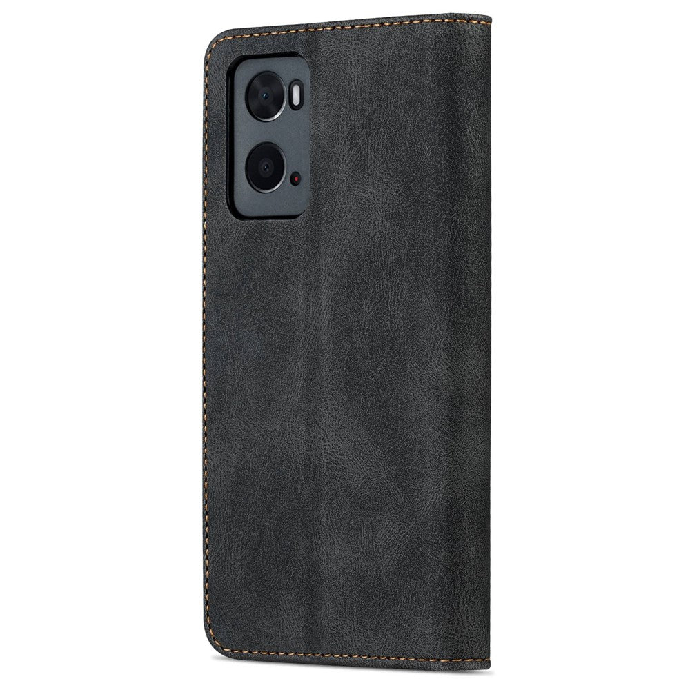 AZNS For Oppo A36/A76 PU Leather Wallet Style Folio Flip Phone Case Stand Dual-sided Magnetic Clasp Shell