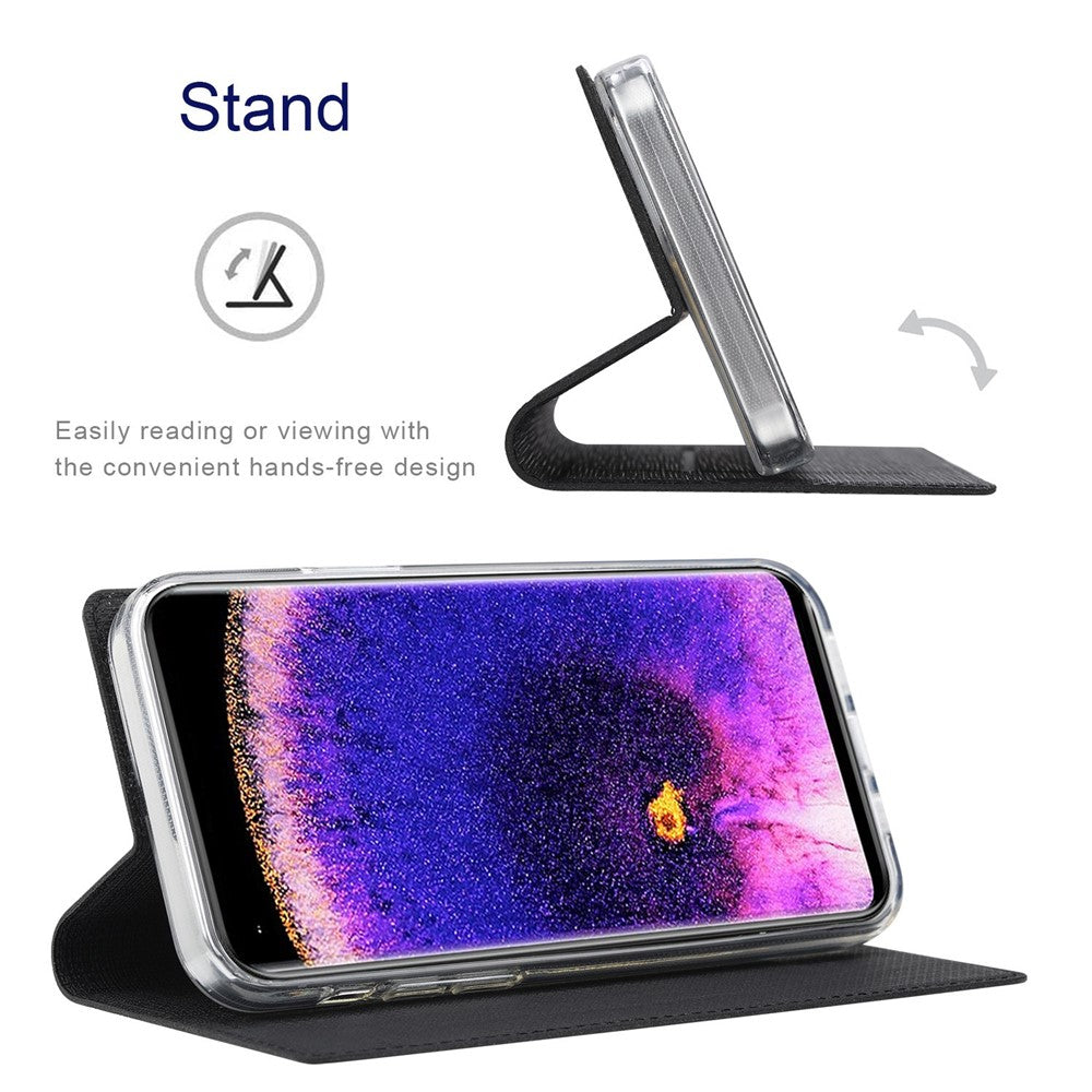 VILI DMX Series for Oppo Find X5 PU Leather Phone Case, Card Holder Stand Shockproof Protective Cover