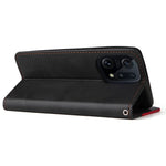 For Oppo Find X5 Protective Phone Cover, Dual-color Splicing Magnetic Clasp Stand Wallet PU Leather Case